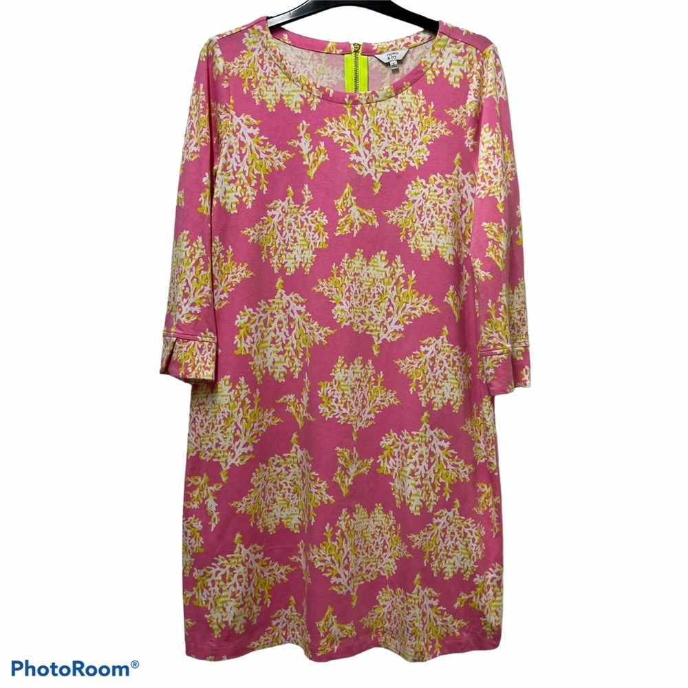 Spring printed flowy preppy Crown & Ivy Dress S